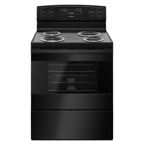 Amana Black 4.8 Cu. Ft. Coil Top Electric Range