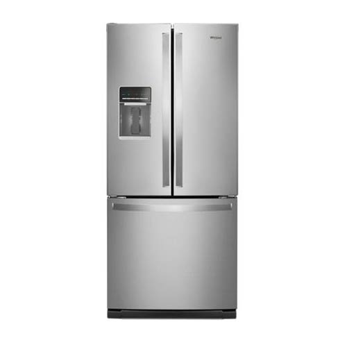 Whirlpool Stainless 20 Cu. Ft. French Door Bottom Mount Refrigerator with Water Dispenser display image