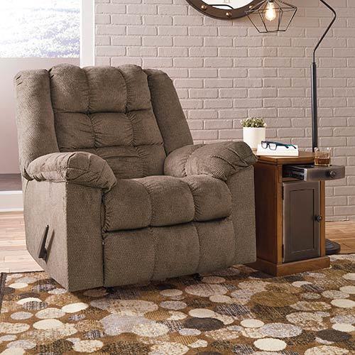 Signature Design by Ashley “Drakestone-Autumn” Heat and Massage Rocker Recliner