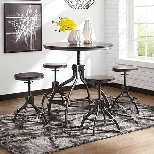 Signature Design by Ashley Odium 5-Piece Counter Height Dining Set