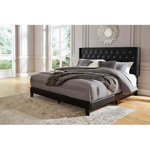 Signature Design by Ashley Vintasso Queen Tufted Upholstered Bed - Black