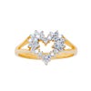Womens 10K Gold 1/4 CT.T.W. Diamond Heart-Shaped Fashion Ring