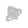 Womens 10K White Gold 3/8 CT.T.W. Diamond Fashion Ring
