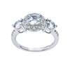 Womens 10K Gold 3/4 CT.T.W. White Sapphire and Diamond Fashion Ring