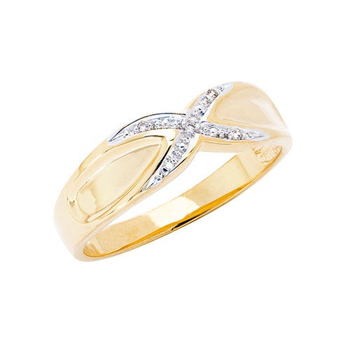 10K Gold .025 CT.T.W. Genuine Diamond Ring | Shop Jewelry