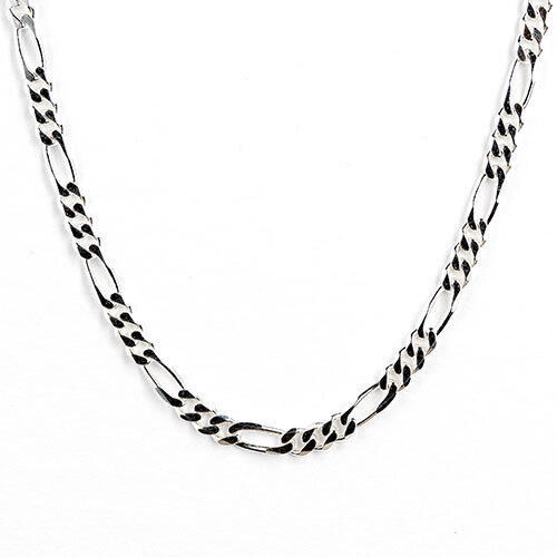 Sterling Silver 6.75mm 24" Figaro Chain  display image