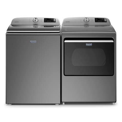 Maytag Metallic Slate 4.7 Cu. Ft. Top-Load Washer and 7.4 Cu. Ft. Gas Dryer