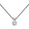 Womens 14K White Gold 1/4 CT.T.W. Round Lab-Created Diamond Solitaire Necklace