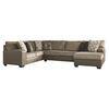 Benchcraft Abalone Chocolate 3-Piece Sectional