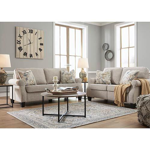 Signature Design by Ashley Alessio-Beige Sofa and Loveseat