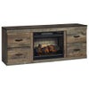 Signature Design by Ashley Trinell 60 Inch Electric Fireplace TV Stand 