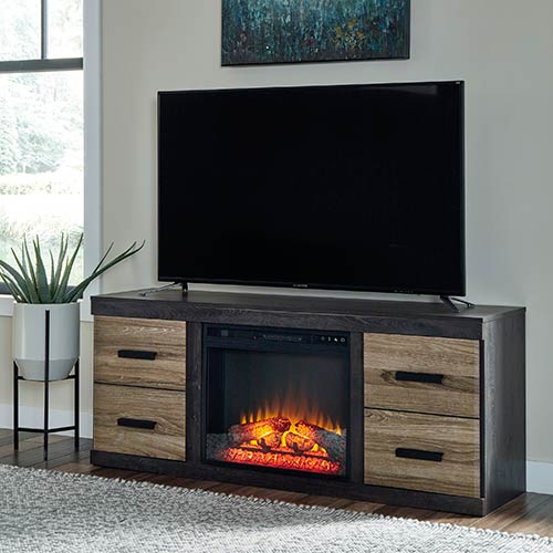 Signature Design by Ashley Harlinton 60 Inch Electric Fireplace TV Stand  display image