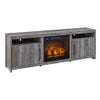 Signature Design by Ashley Baystorm 74 Inch Electric Fireplace TV Stand
