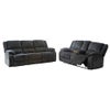 Signature Design by Ashley Draycoll Slate Reclining Sofa and Loveseat