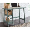 Signature Design by Ashley Mirimyn Teal Home Office Desk with Brown Swivel Chair