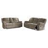 Signature Design by Ashley Draycoll Pewter Reclining Sofa and Loveseat