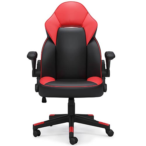 Signature Design by Ashley Lynxtyn Red Swivel Home Office Desk Chair display image