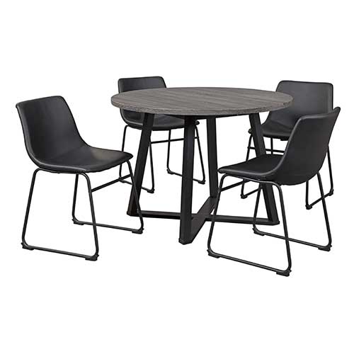 Signature Design by Ashley Centiar 5-Piece Dining Set with Black Chairs display image