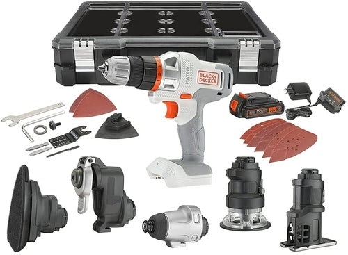 Black and Decker MATRIX 20V MAX 6-Tool Combo Kit with Storage Case - White Drill