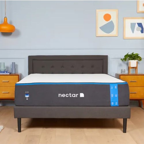 Nectar Queen Upholstered Platform Bed - Grey
