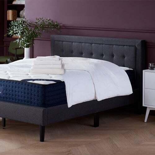 Nectar King Upholstered Platform Bed - Gray