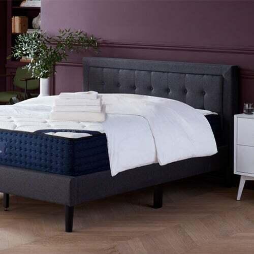 Nectar King Upholstered Platform Bed Gray