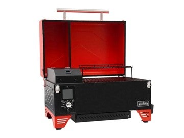 ASMOKE Pellet Grill 8 in 1 Red Portable Smoker display image