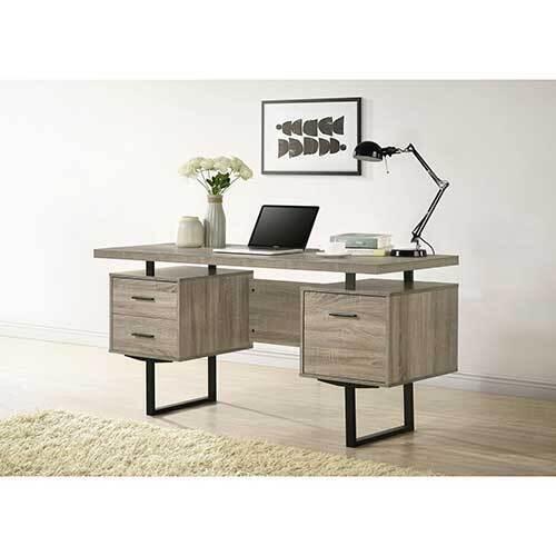 Elements Furniture Mona Desk In Light Grey