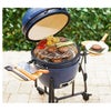Lifesmart 18 Inch Black Kamado Ceramic Grill with Accessory Package