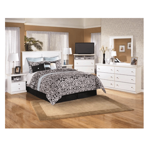 Signature Design by Ashley Bostwick Shoals-White 4-Piece King Panel Bedroom Set