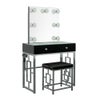 Elements Margo Vanity Table and Stool Set with Lighting