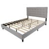 Living Essentials Madison Queen Upholstery Bed in Gray