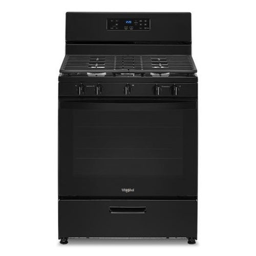 Whirlpool Black 5.1 Cu. Ft. Freestanding Gas Range with Edge to Edge Cooktop