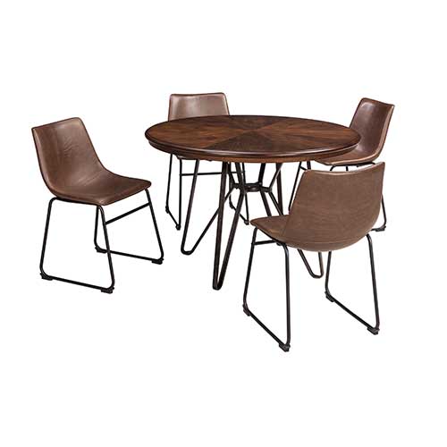 Signature Design by Ashley 5PC Centiar 45 Round Dining Table and 4 Chairs