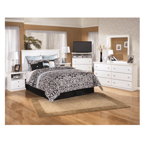 Signature Design by Ashley Bostwick Shoals 4-Piece Queen Panel Bedroom Set in White