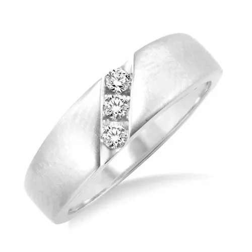 1/8 Ctw Round Cut Diamond Women's Ring in 10K White Gold - Size 5
