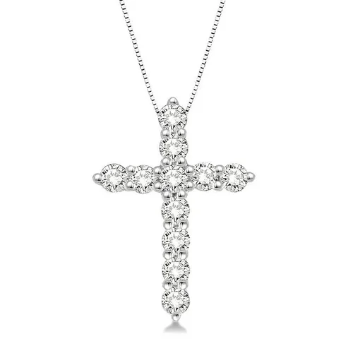 Lab created 2025 diamond cross pendant