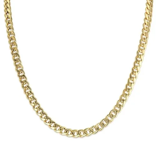 SEMI-SOLID CUBAN CHAIN 22 INCH 5.5MM with a LOBSTER LOCK in 10KT YELLOW GOLD
