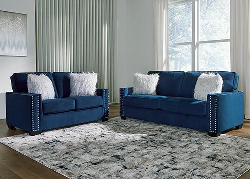 Signature Design by Ashley Wilclay Sofa and Loveseat in Ink