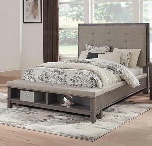 Signature Design by Ashley Hallanden Queen Upholstered Panel Bed with Storage