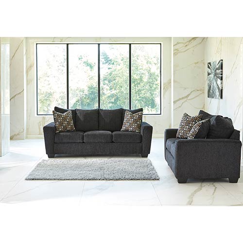 Benchcraft “Wixon-Slate” Sofa and Loveseat display image