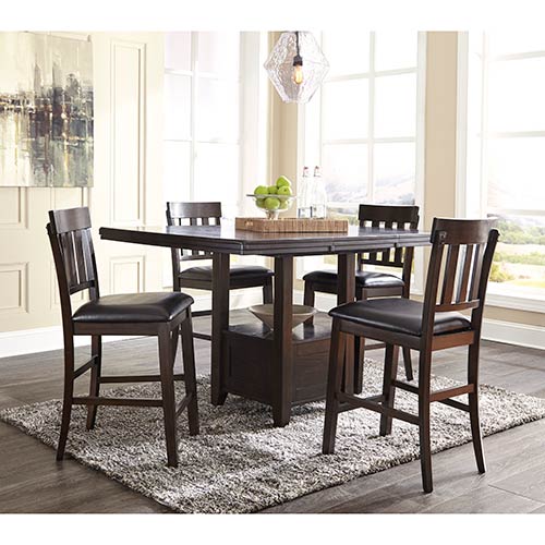 Signature Design by Ashley “Haddigan” 5-Piece Counter Height Dining Set