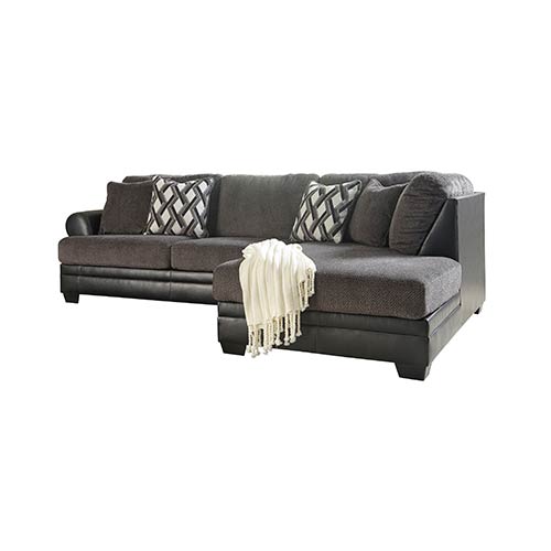 Benchcraft “KumasiSmoke” Sofa Sectional with Chaise