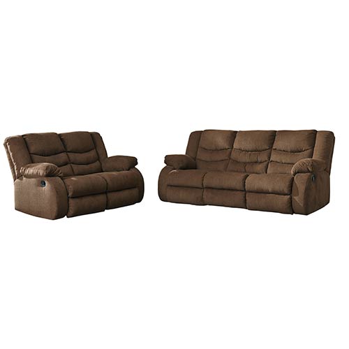 Tulen chocolate reclining online sofa