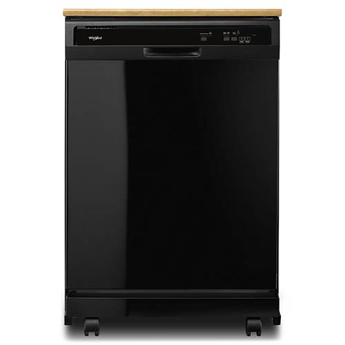 Whirlpool 24” Black Portable Dishwasher